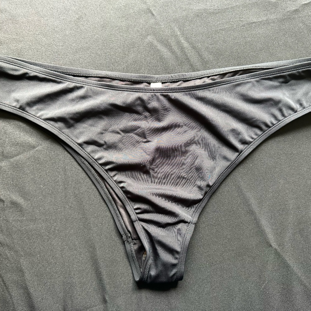 Black High-Cut Bikini Bottoms NWT